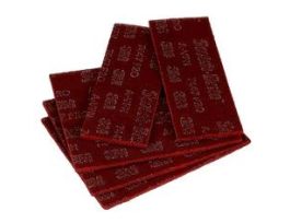 Scotch-Brite™ 7447 Pro Sheet Pad, PO-SH, A/O Very Fine, Maroon, 3-2/3 in x 9 in, 100 ea/Case
