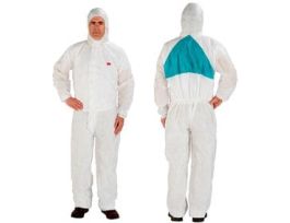 3M™ Disposable Protective Coverall 4520, White/Green, Type 5/6, 1/Bag, 20 Bags/Case