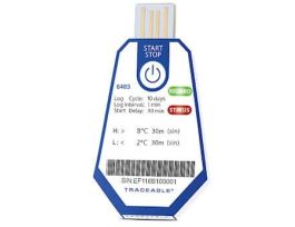 ONE Single-Use USB Temperature Data Logger, 10 Day, 1 Minute Interval, 2 to 8C; 10/pk