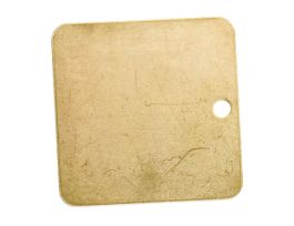 Blank Valve Tags, 1.5" H x 1.5" W, Brass