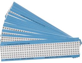 Combination Pack Wire Markers Repositionable Vinyl Cloth, 51 to 75, 900 Total