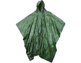 Poncho with Hood, PVC .10mm, Green