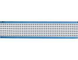 Numerical Wire Markers Permanent Adhesive Vinyl 0.75 in H Legend: 53, 1800 Total