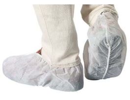 Polypropylene (PP) Shoe Covers, Regular soles, Extra large (16"), White; Case of 300 (150 Pairs)