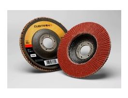 3M™ Cubitron™ II Flap Disc 969F, 80+, T29 Quick Change, 4-1/2 in x 5/8"-11, 10 ea/Case