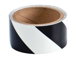 BradyGlo™ Egress Marking Tape Roll - Photoluminescent Polyester, Diagonal Stripes, Black on Glow, 2" x 5 Yds