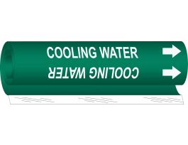 Cooling Water Pipe Marker, 9" H x 8" W, Fits Pipes 1.5" Dia. Thru 2.375" Dia.