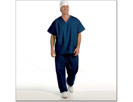 PANT SCRUB UNISEX REVRS 100% CTN NAVY XS