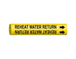 Reheat Water Return Pipe Marker, 0.8125" H x 0.8125" W, Fits Pipes 0.75" Dia. Thru 1.375" Dia.