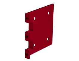 Extra Bracket For BradyGlo Sign, Red, 0.25" D, Red