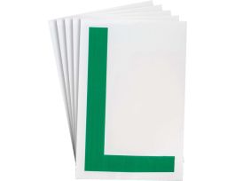 ToughStripe® Floor Marking Polyester 8 in Label Letter L Green 20/PK