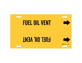 Fuel Oil Vent Pipe Marker, 10" H x 32" W, Fits Pipes 10" Dia. Thru 15" Dia.