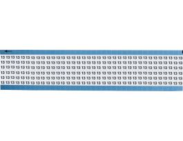 Numerical Wire Markers Permanent Adhesive Vinyl 0.75 in H Legend: 13, 1800 Total