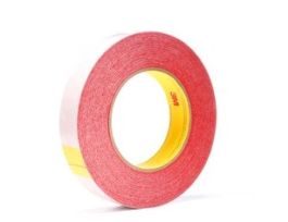 3M™ Double Coated Tape 9737R, Red, Variable Width x 55 m, 3.5 mil