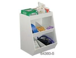 BIN 5COMT 1 SHELF ABS WHT 12X10.25X16IN
