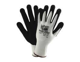 Barracuda, White HPPE shell, Black Foam Nitrile Coated Palm , LG