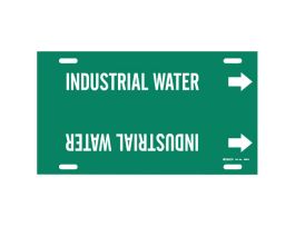 Industrial Water Pipe Marker, 8" H x 16" W, Fits Pipes 6" Dia. Thru 7.875" Dia.