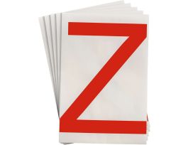 ToughStripe® Floor Marking Polyester 8 in Label Letter Z Red 20/PK