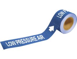 LOW PRESSURE AIR Pipe Marker, 1" H x 8" W, Roll of 25 Each, Fits Pipes 1.5" Dia. Thru 2" Dia.