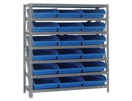 18IN X 36IN X 39IN 18 BLUE BINS 4IN BIN