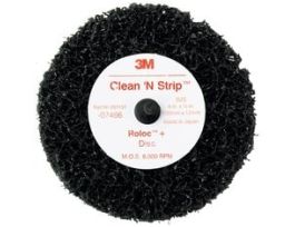 Scotch-Brite™ Roloc™ + Clean and Strip Disc 7466, 4 in x 1/2 in, S XCS, 10 ea/Case