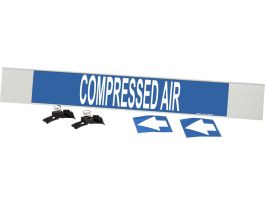 COMPRESSED AIR Pipe Marker, 4" H x 24" W, Fits Pipes 8" Dia. or Larger