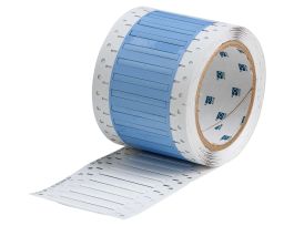 PermaSleeve Heat Shrink Wire and Cable Labels 3/32" Dia for 3" Core Printers - 1" White Single-Sided