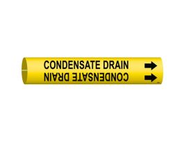 Condensate Drain Pipe Marker, 0.8125" H x 0.8125" W, Fits Pipes 0.75" Dia. Thru 1.375" Dia.