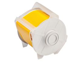 All Weather Permanent Adhesive Vinyl Label Tape for GlobalMark Printer - 3" Yellow