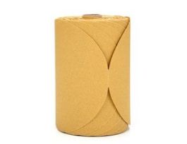 3M™ Stikit™ Gold Paper Disc 216U, 49916, 6 in, P120A, 125 discs per roll, 10 rolls per case