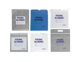 20x20 Tamper Evident Patient Belonging Bag, Blue