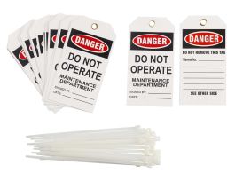 Danger Tag DO NOT OPERATE MAINTENANCE DEPARTMENT Polyester 5.75x3 BK/RD/WH 25/PK