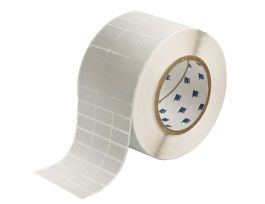 Metallized High Adhesion Polyester Labels 0.5 in H x 1 in W Light Gray 10000/RL