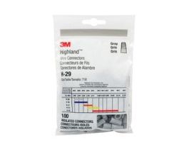 3M™ Highland™ Wire Connector H-29-POUCH, 22-16 AWG, Gray, 100 per Pouch, 1000/Case