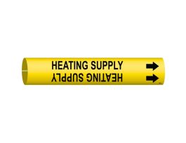 HEATING SUPPLY Pipe Marker, Fits Pipes 0.75" Dia. Thru 1.375" Dia.
