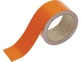 Reflective Banding Tape for Pipe Marking - Roll Form, Reflective Vinyl, Orange, 2" x 30'