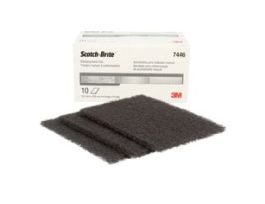 Scotch-Brite™ Blending Hand Pad 7446, HP-HP, SiC Medium, Gray, 6 in x 9 in, 150 ea/Case, Bulk