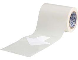 ToughStripe® Floor Marking Tape Arrows -  Polyester, Solid Color, White, 2" x 5" x 100'