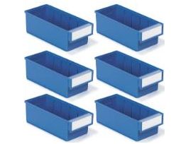 SHELF BIN SET OF 6 BL 11.81X5.20X3.94IN