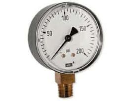 2.5" Standard Pressure Gauge, 0 to 200 psi, Lower Mount