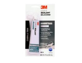 3M™ Marine Grade Silicone Sealant, Clear, 3 oz Tube, 6/Case