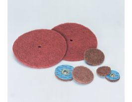 Standard Abrasives™ Quick Change Buff and Blend GP Disc, 810312, A/O Medium, TR, Maroon, 2 in, Die Q200P, 50/Carton, 500 ea/Case