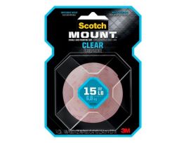 Scotch-Mount™ Clear Double-Sided Mounting Tape 410H-MED, 1 in x 125 in (2.54 cm x 3.17 m)