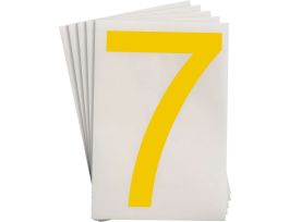 ToughStripe® Floor Marking Polyester 8 in Label Number 7 Yellow 20/PK