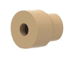 Super Flangeless Ferrule, 1850 psi, Natural PEEK/SS Ring, 1/16" OD Tubing, 1/4-28 or M6 Flat Bottom; 10/PK