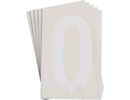 ToughStripe® Floor Marking Polyester 8 in Label Number 0 White 20/PK