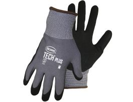 Boss Tech Plus Gray Dipped Nitrile/Poly Palm, 2Xl