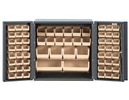 CABINET W/66 IVORY BINS STEEL 36X24X36IN