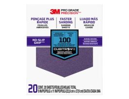 3M™ Pro Grade Precision™ Faster Sanding Sanding Sheets 100 grit Medium, 27100TRI-20, 9 in x 11 in, 20/pk