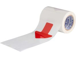 ToughStripe® Floor Marking Tape Arrows -  Polyester, Solid Color, Red, 2" x 5" x 100'